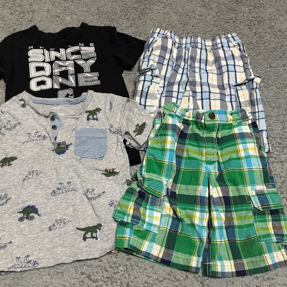 Boys Youth 5 Shirts and Shorts Bundle